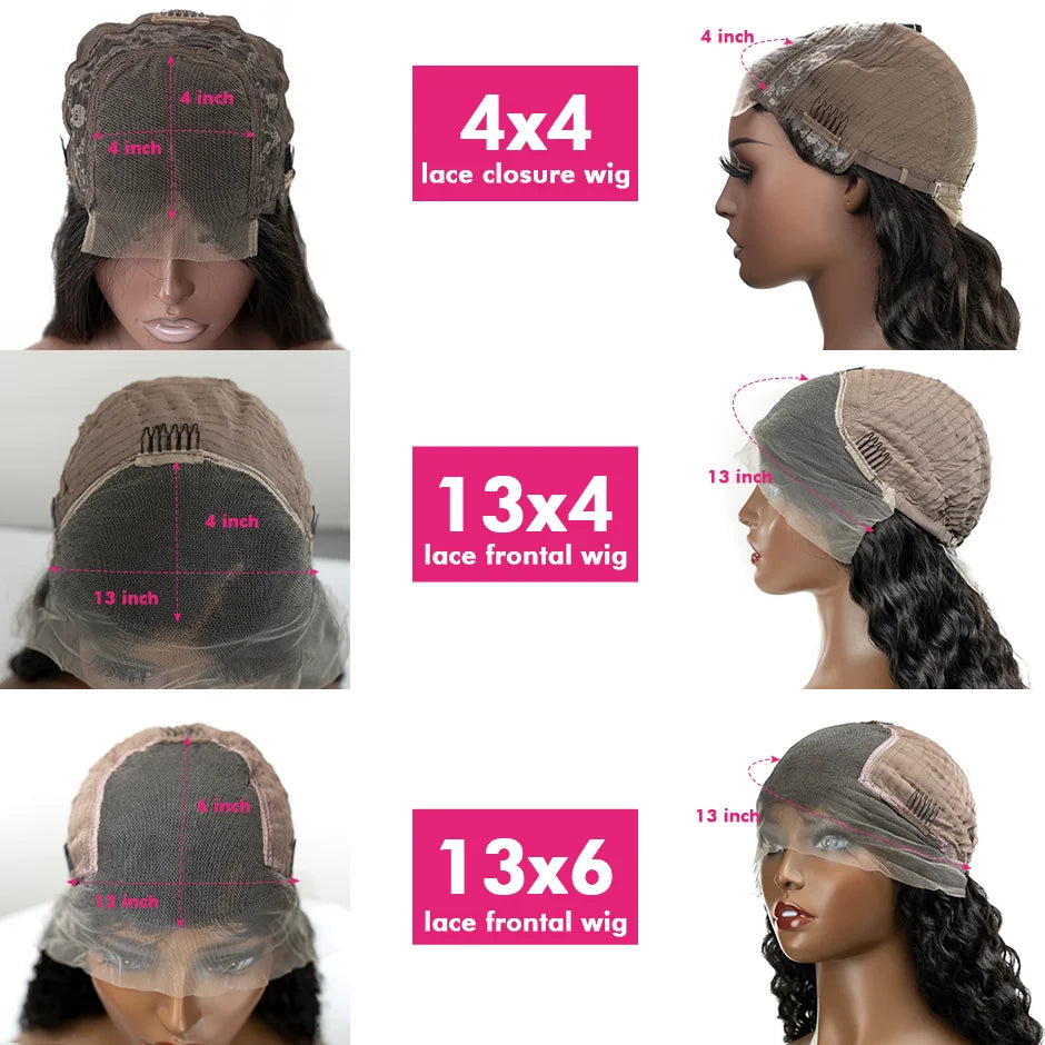 Body Wave 13x6 Lace Front Human Hair Wigs For Black Women PerPlucked With Curly Baby Hair 180% Weave Lace Closure Wig Virgin Wig