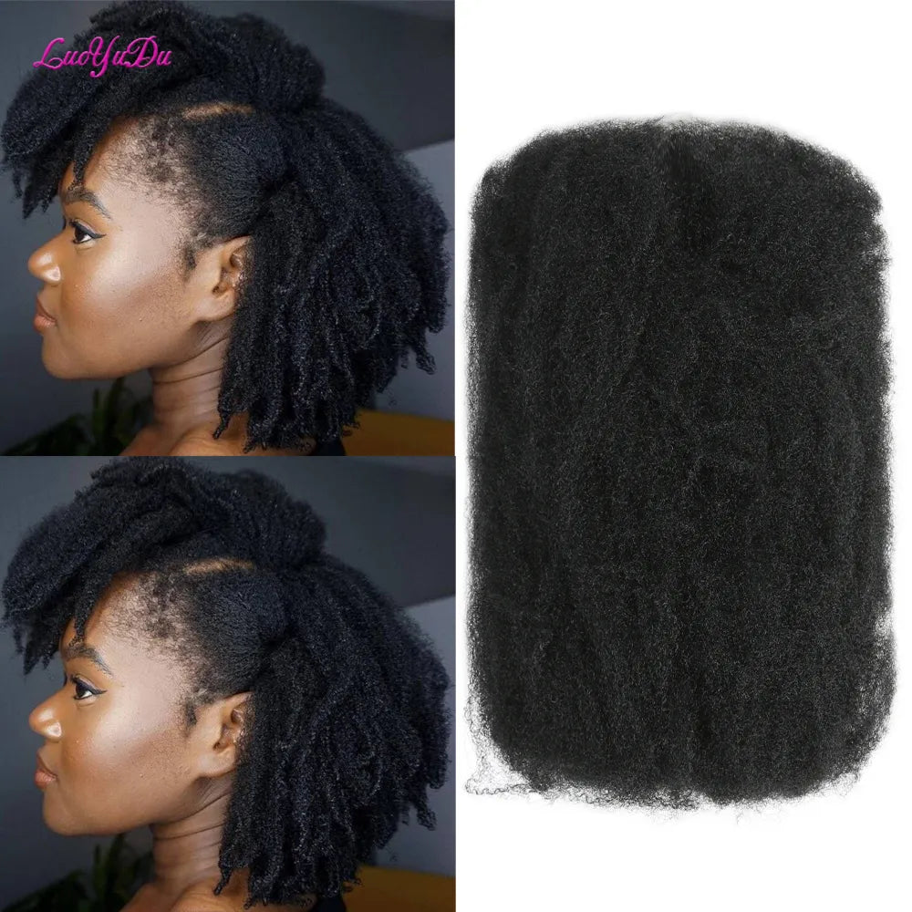 Short Soft Afro Kinky Curly Bulk Hair Short 10inch Marley Hair Braids Synthetic Crochet Braiding Hair Extensions for Women