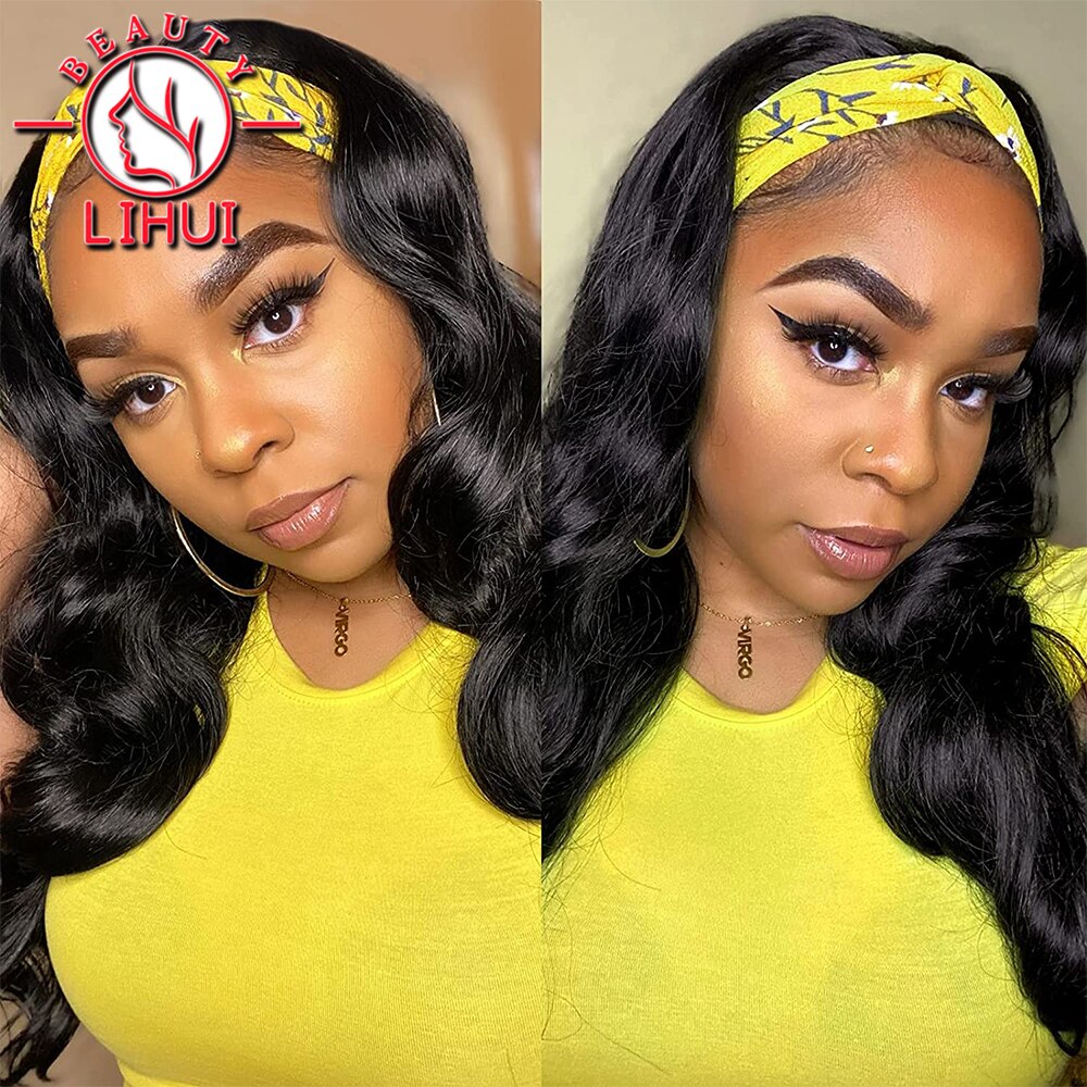 Headband Wig Yaki Straight Synthetic Wigs Curly Wave Head Band Wigs For Black Women For Women Natural Black Hair Extensions