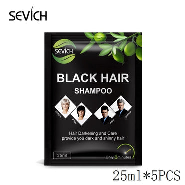 Sevich Hair dye Black Shampoo 250ml Fast Dye Hair Shampoo Natural Anti Hair Loss Moisturizing Refreshing Black Hair Care