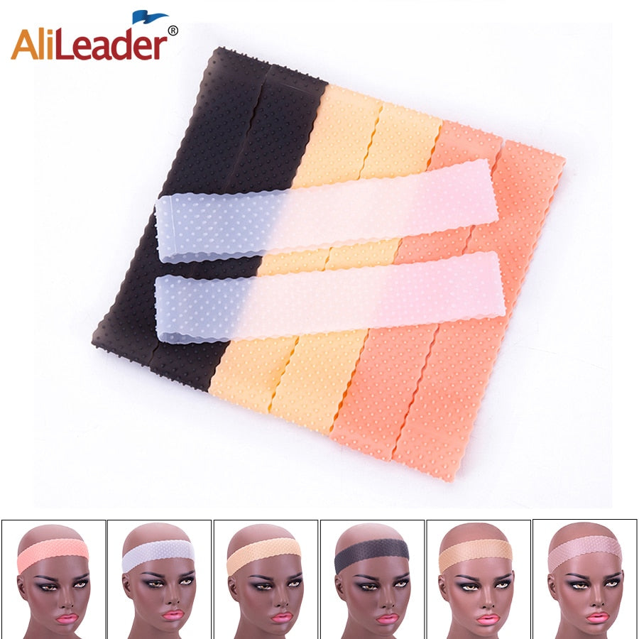 Alileader Wig Grip Headband Adjustable Silicone Band For Lace Frontal Wigs Silicone Band 22Cm High Elasticity Rubber Hair Band