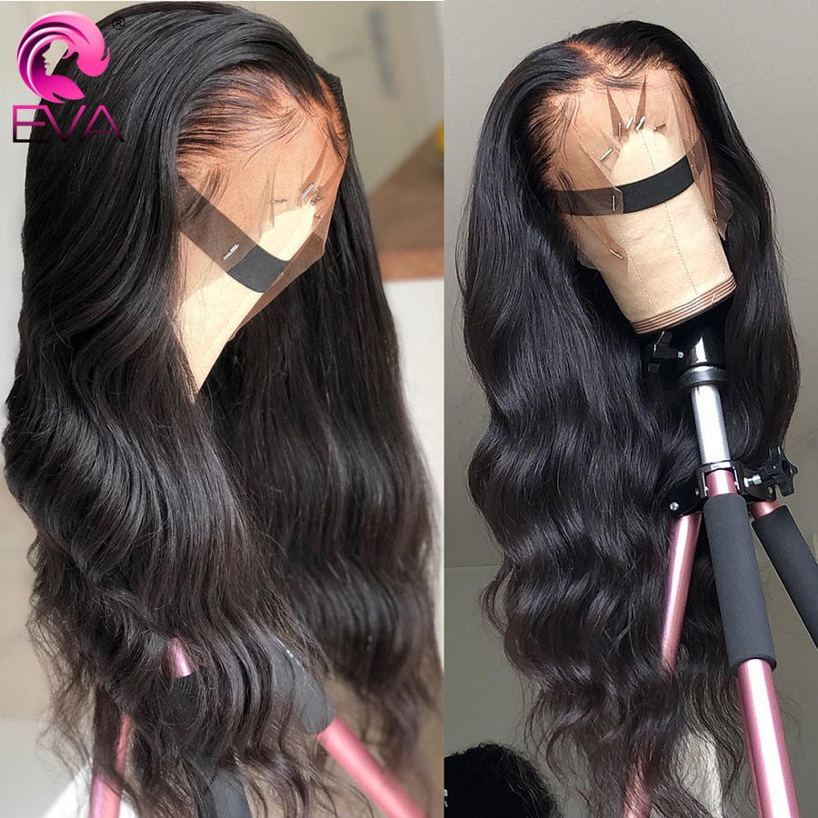 Eva Lace Front Human Hair Wigs Pre Plucked With Baby Hair Glueless Body Wave Wigs For Black Women Brazilian Lace Frontal Wigs