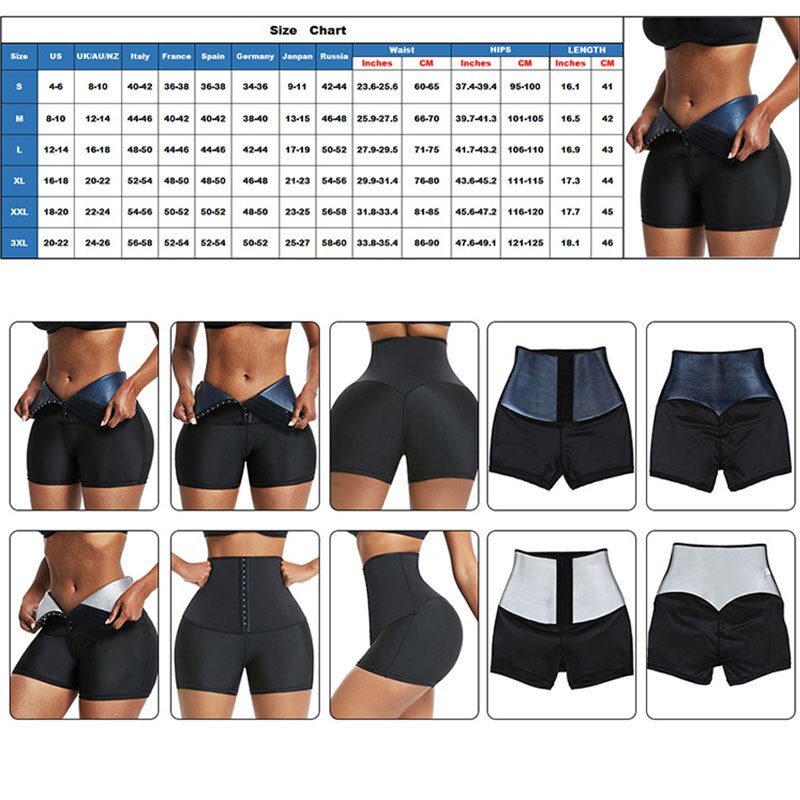 Women Waist Trainer Body Shaper Sauna Sweat Panties Belly Slimming Sheath Modeling Trimmer Belt Weight Loss Corset Large Size