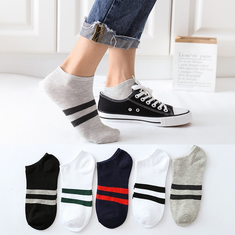 10 Pieces=5 Pairs Men Socks Mesh Breathable Short Casual Socks Summer Cotton Sports Socks Absorb Sweat Ankle Socks Set Meias