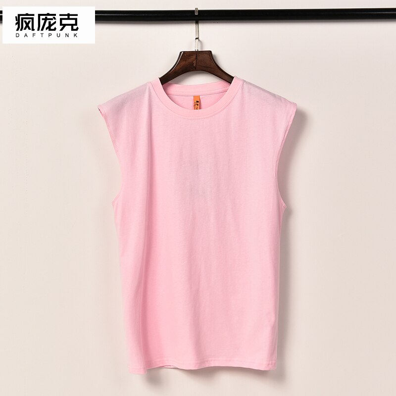 Men Colorful Tanks Leisure Workout Breathable Soft Simple Basic Large Size S-5XL Baggy New-arrival Males Summer Tops Teenagers