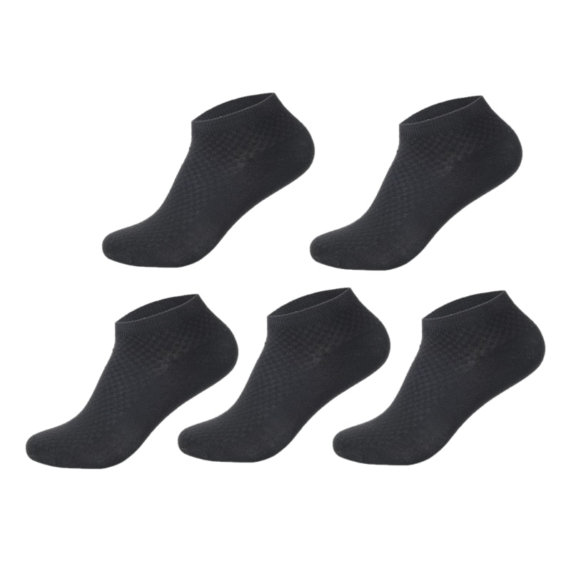 10 Pieces=5 Pairs Men Socks Mesh Breathable Short Casual Socks Summer Cotton Sports Socks Absorb Sweat Ankle Socks Set Meias