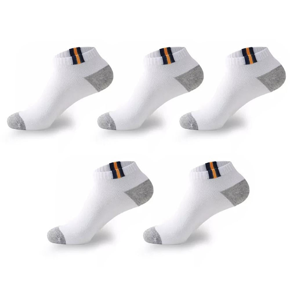 10 Pieces=5 Pairs Men Socks Mesh Breathable Short Casual Socks Summer Cotton Sports Socks Absorb Sweat Ankle Socks Set Meias