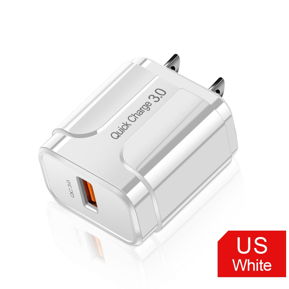 Quick Charge 3.0 4.0 USB Charger Universal QC 3.0 18W Fast Charging Adapter Wall Mobile Phone Charger For iPhone Samsung Xiaomi