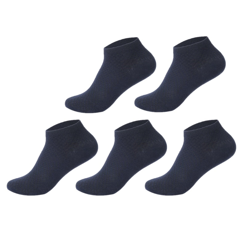 10 Pieces=5 Pairs Men Socks Mesh Breathable Short Casual Socks Summer Cotton Sports Socks Absorb Sweat Ankle Socks Set Meias