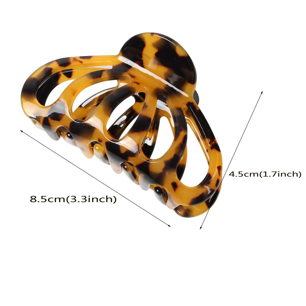 Tortoiseshell Acetate Hair Claw Clip Large Hair Crabs Clip Grain Hair Claw Clamps For Women Fashion Hair Accessories