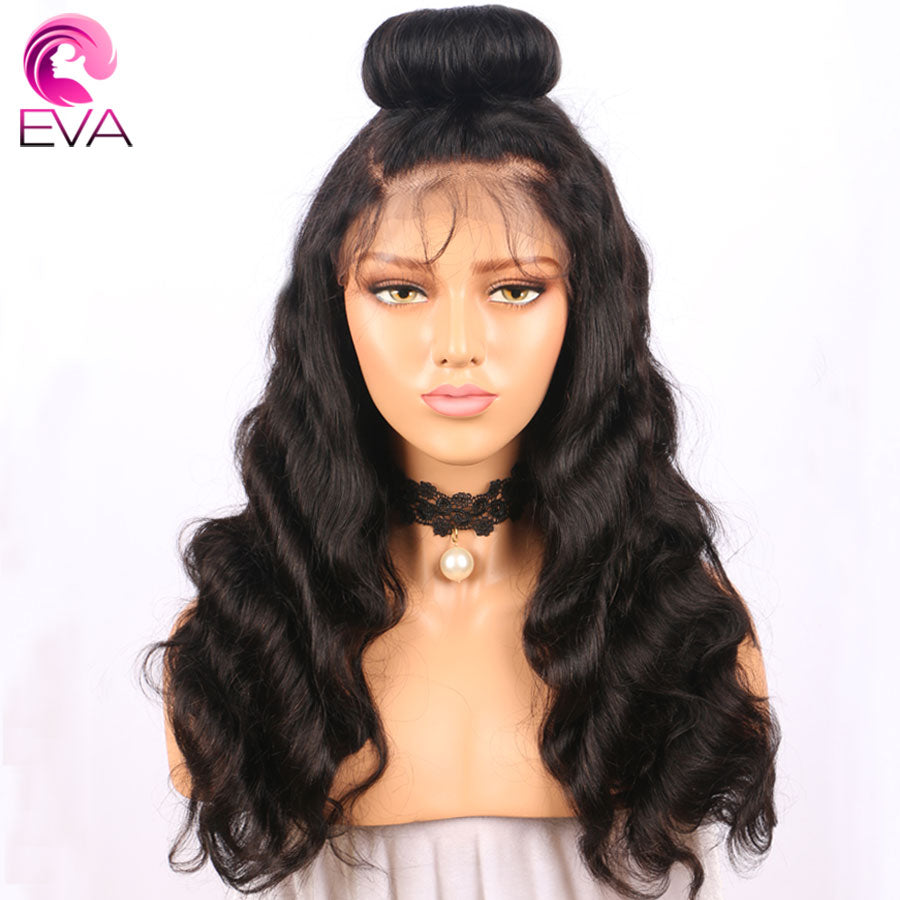 Eva Lace Front Human Hair Wigs Pre Plucked With Baby Hair Glueless Body Wave Wigs For Black Women Brazilian Lace Frontal Wigs