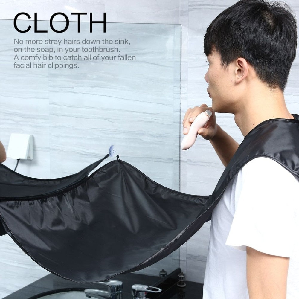 Unisex Facial Hair Beard Shave Haircut Shaver Apron Reusable Hairdressing Cape Catcher Hair Trimming Barber Accessories