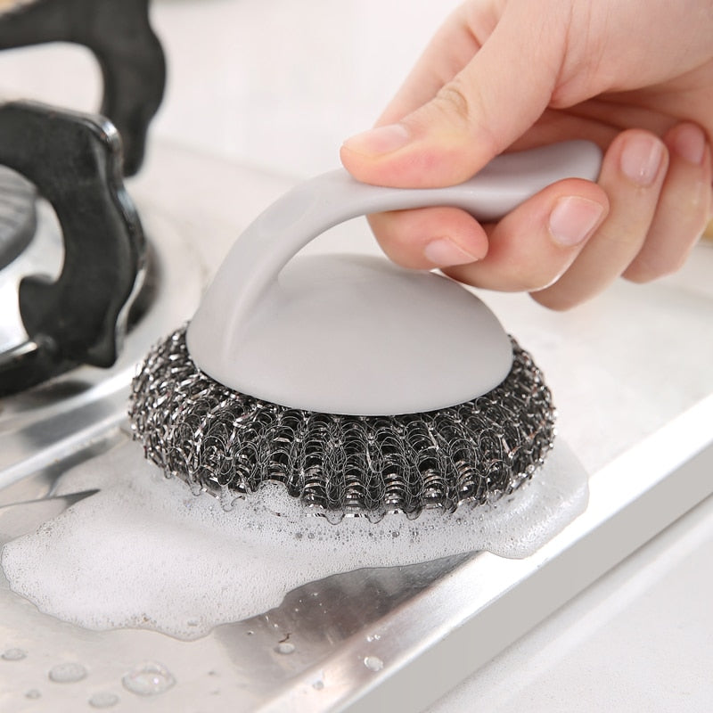 Strong Magic stainless steel Cleaning Brush Dish Bowl Washing Sponge Kitchen Pot Pan Window cleaner tools Kitchen Clean Brush