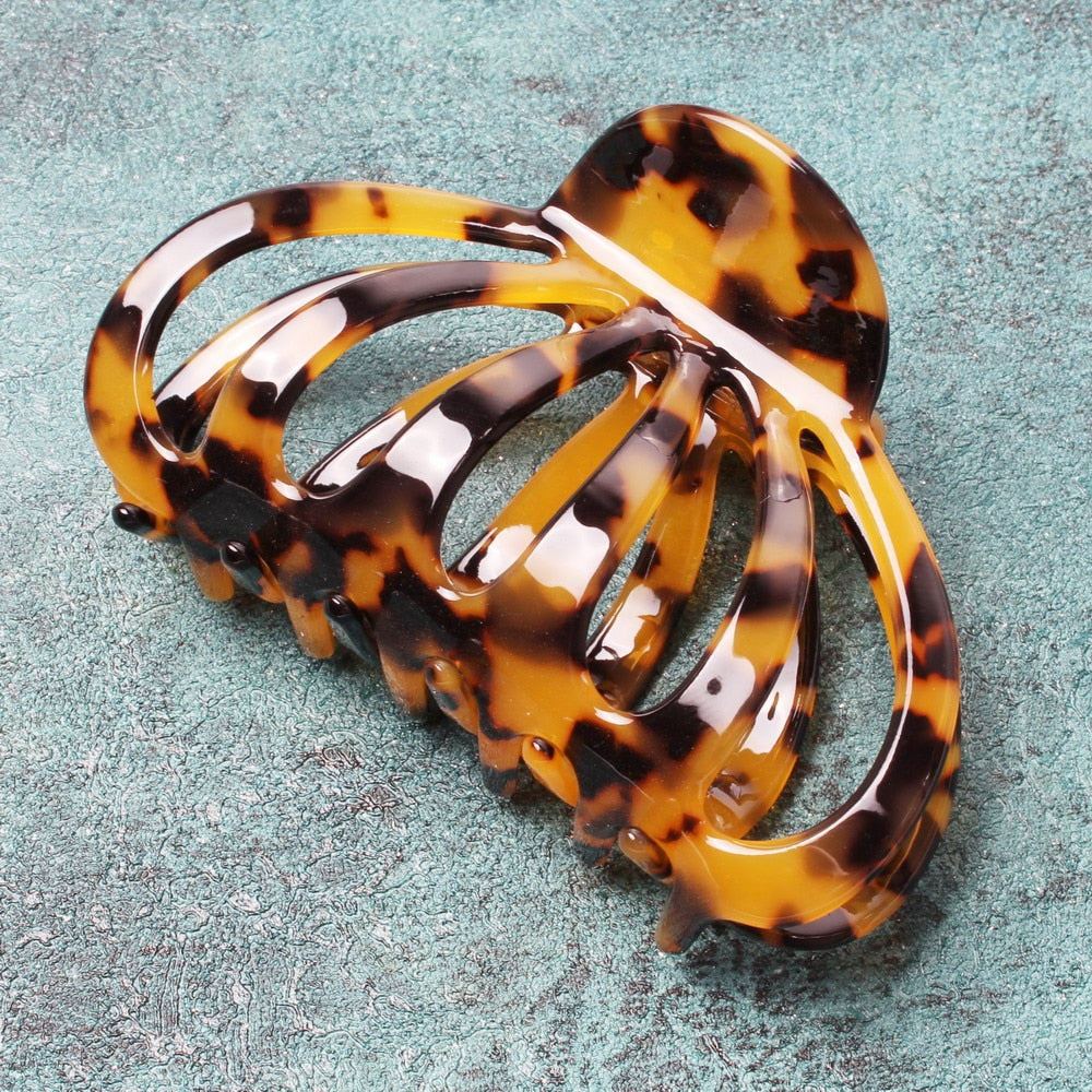 Tortoiseshell Acetate Hair Claw Clip Large Hair Crabs Clip Grain Hair Claw Clamps For Women Fashion Hair Accessories