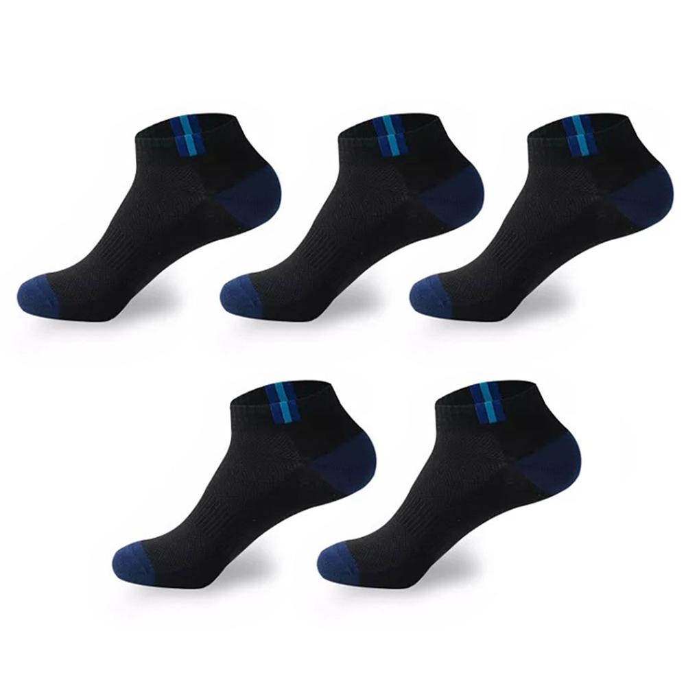 10 Pieces=5 Pairs Men Socks Mesh Breathable Short Casual Socks Summer Cotton Sports Socks Absorb Sweat Ankle Socks Set Meias