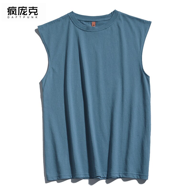 Men Colorful Tanks Leisure Workout Breathable Soft Simple Basic Large Size S-5XL Baggy New-arrival Males Summer Tops Teenagers