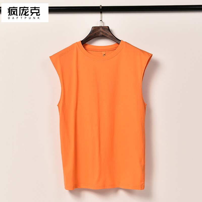 Men Colorful Tanks Leisure Workout Breathable Soft Simple Basic Large Size S-5XL Baggy New-arrival Males Summer Tops Teenagers