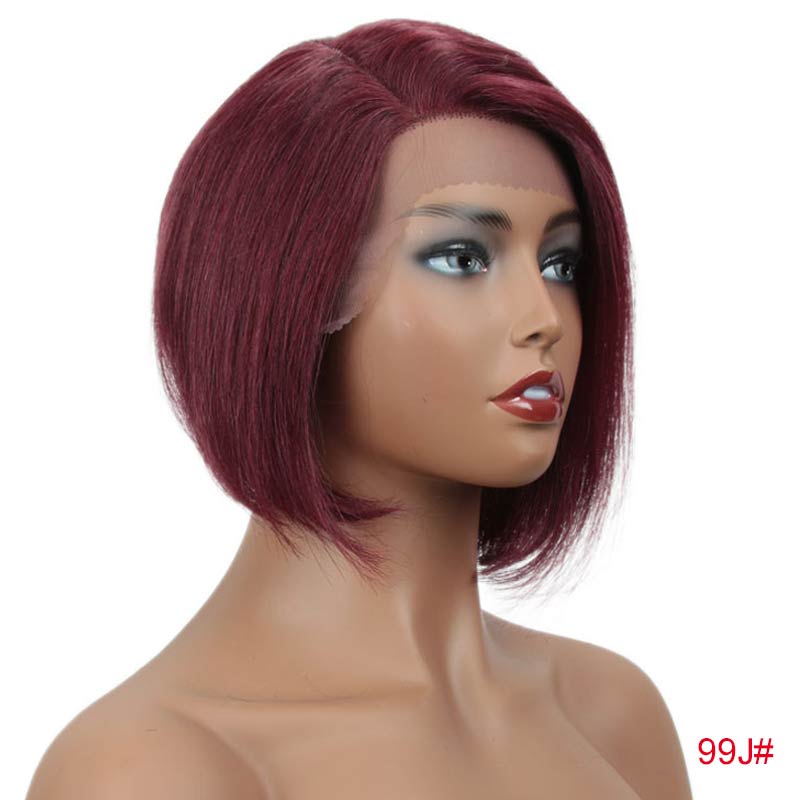 Straight Bob Human Hair Wigs Part Lace Front Bob Wigs Straight Short Bob Wig Rebecca Wig Brazilian Lace Front Human Hair Wigs