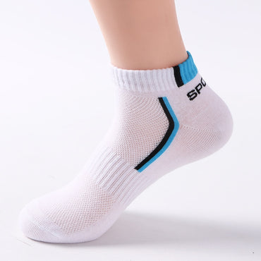 10 Pieces=5 Pairs Men Socks Mesh Breathable Short Casual Socks Summer Cotton Sports Socks Absorb Sweat Ankle Socks Set Meias