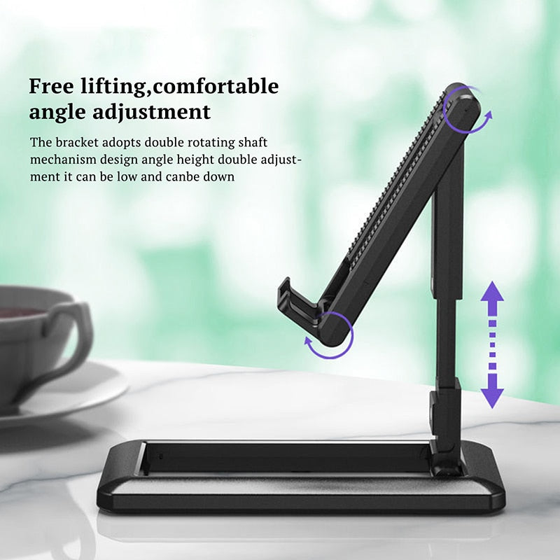 Foldable Tablet Mobile Phone Desktop Phone Stand for iPad iPhone Samsung Desk Holder Adjustable Desk Bracket Smartphone Stand