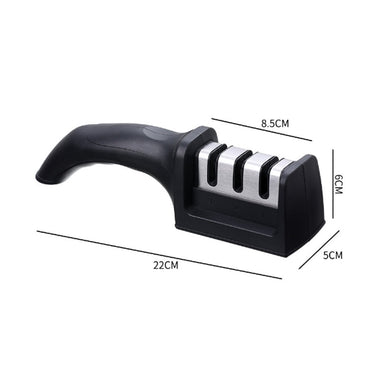 Knife Sharpener Handheld Multi-function 3 Stages Type Quick Sharpening Tool With Non-slip Base Kitchen Knives Accessories Gadget