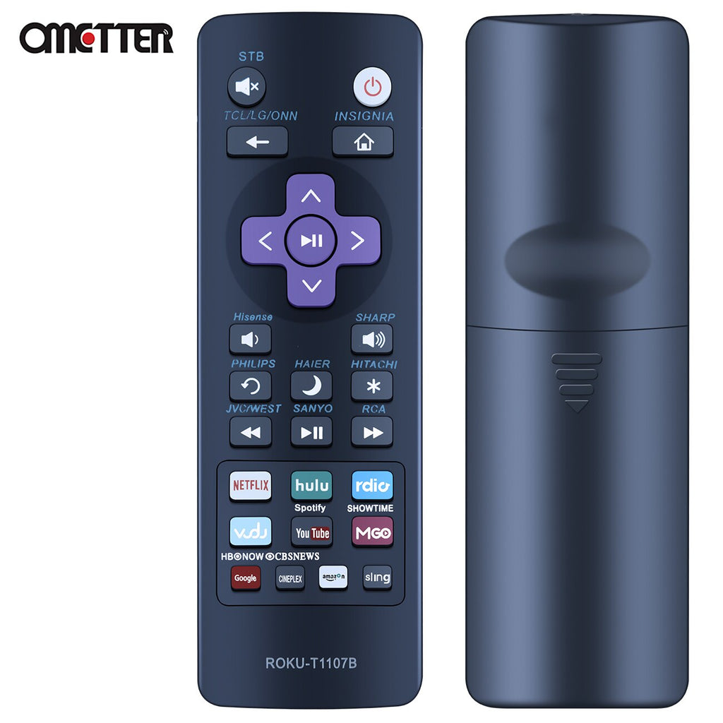 Universal Remote Control T1107B For Streaming Player Boxes TV TCL ONN Hisense RCA Haier