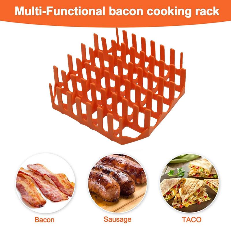 Air Fryer Bacon Cooker Rack Bacon Maker Microwave Bacon Tray Universal Kitchen Accessories For Air Fryers Non Stick Bacon