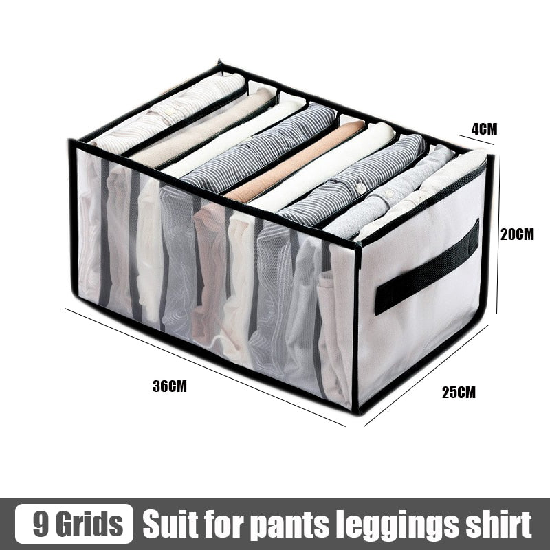 Clothes pants Organizers Folding T-shirt Jeans Storage box Cabinets Drawers Separator for Underwear socks Organizer Storage Box