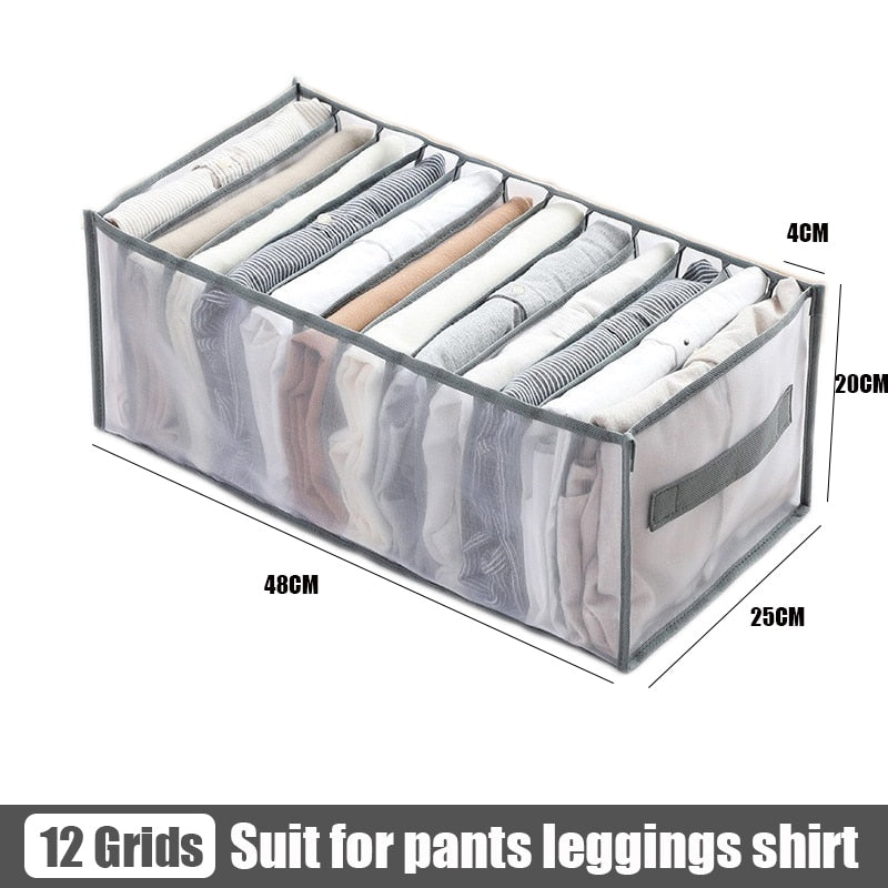 Clothes pants Organizers Folding T-shirt Jeans Storage box Cabinets Drawers Separator for Underwear socks Organizer Storage Box