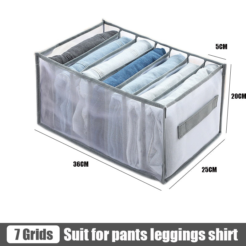 Clothes pants Organizers Folding T-shirt Jeans Storage box Cabinets Drawers Separator for Underwear socks Organizer Storage Box