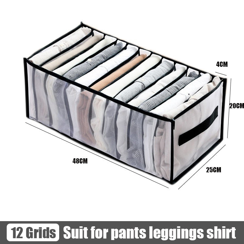 Clothes pants Organizers Folding T-shirt Jeans Storage box Cabinets Drawers Separator for Underwear socks Organizer Storage Box