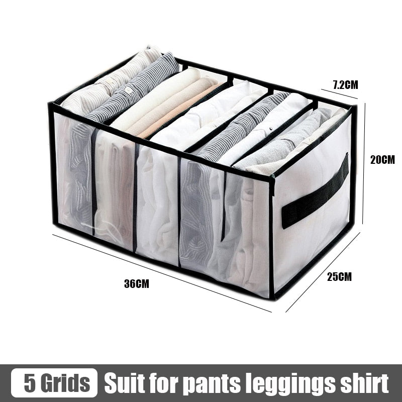 Clothes pants Organizers Folding T-shirt Jeans Storage box Cabinets Drawers Separator for Underwear socks Organizer Storage Box