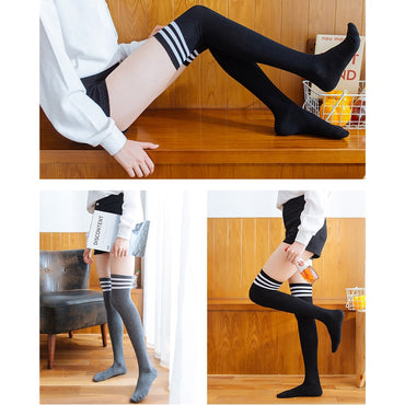 Lolita Warm Socks Striped Long Socks Women Long Stockings Warm Thigh High Socks For  Girls New Fashion Striped Knee Socks Women