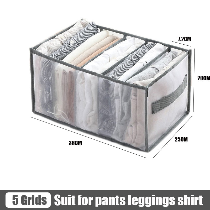 Clothes pants Organizers Folding T-shirt Jeans Storage box Cabinets Drawers Separator for Underwear socks Organizer Storage Box