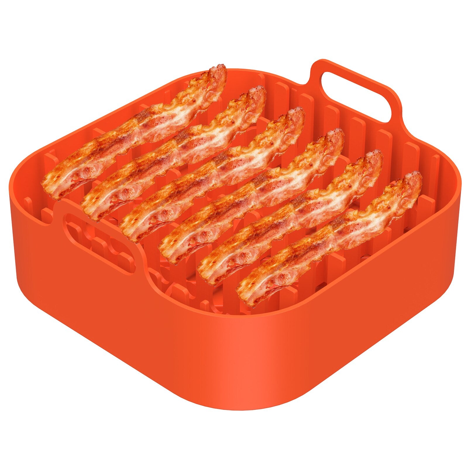 Microwave Bacon Cooker with Tray Silicone Crispy Bacon Maker for Microwave Reusable Microwave Bacon Grill Bacon Baking Cooker