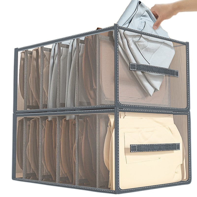 Clothes pants Organizers Folding T-shirt Jeans Storage box Cabinets Drawers Separator for Underwear socks Organizer Storage Box